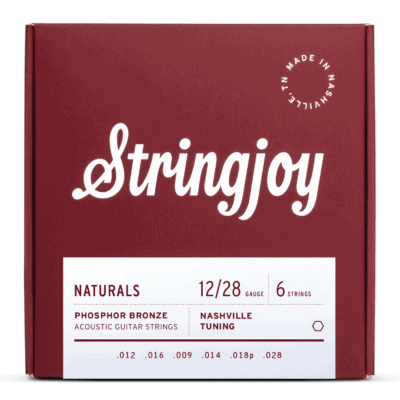 Stringjoy Naturals | Nashville Tuning (12-28) Phosphor Bronze Acoustic Guitar Strings